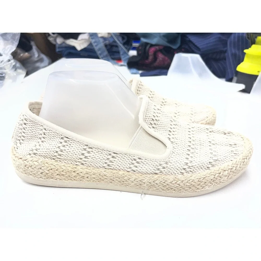 Esprit Nadine Cream Woven Espadrille Slip On Flats E4NAD15 Womens 10M